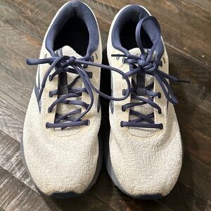 Brooks Cream and Navy Running Shoes